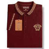 Maroon Color Ver sace Polo T-Shirt!
